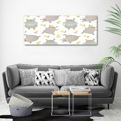 Acrylic wall picture Misie Illustration