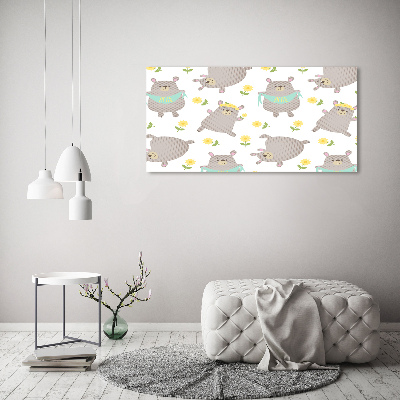 Acrylic wall picture Misie Illustration