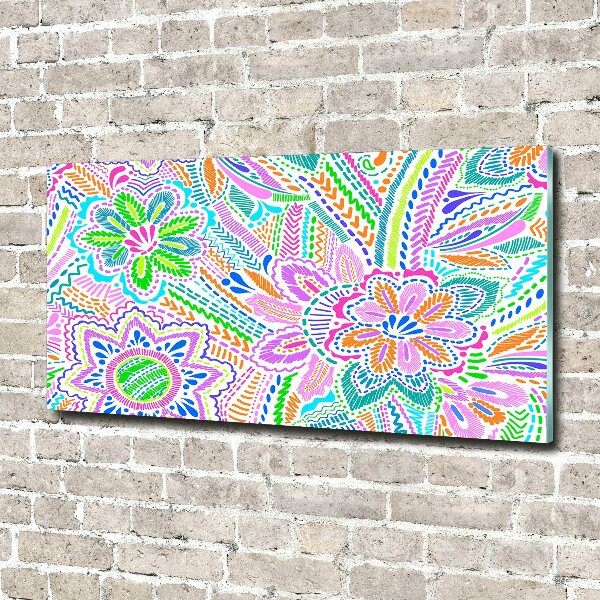 Wall art acrylic Floral pattern