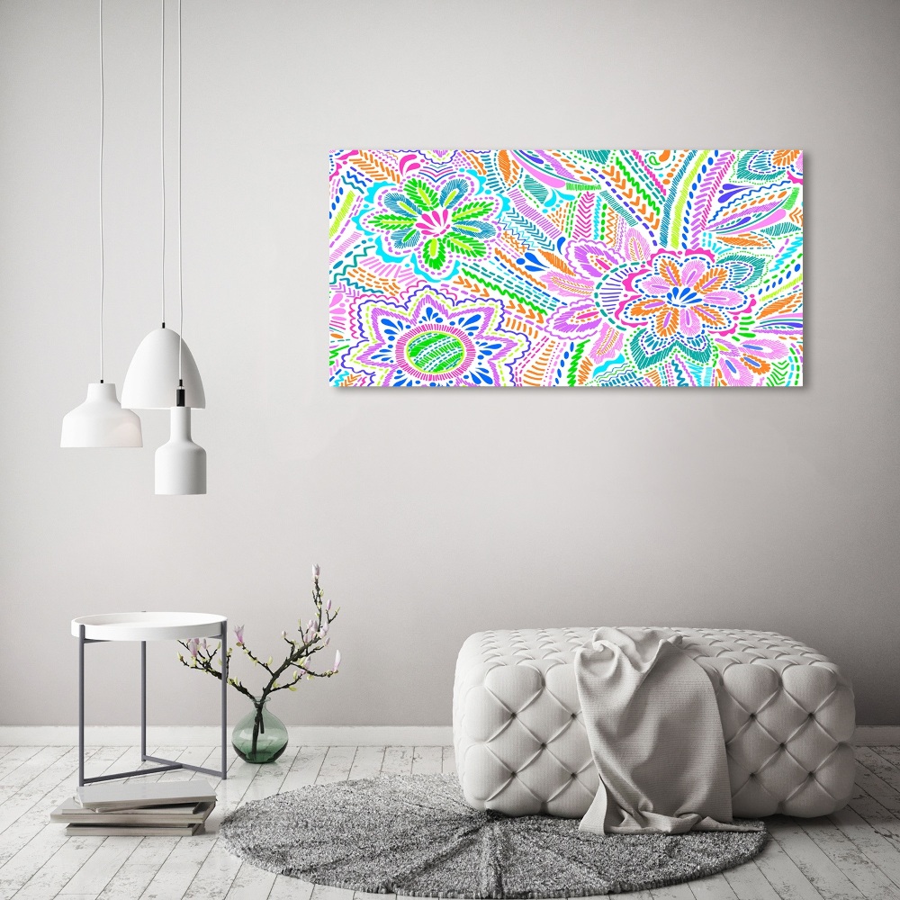 Wall art acrylic Floral pattern