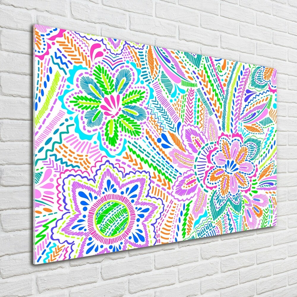 Wall art acrylic Floral pattern