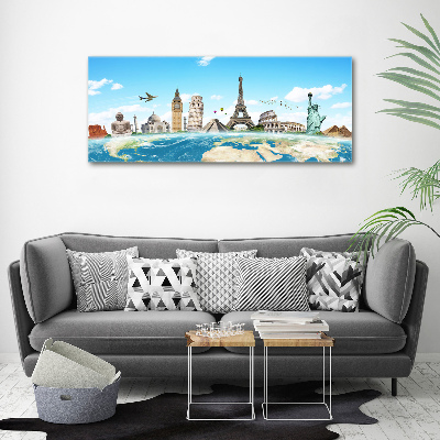 Acrylic wall art World monuments