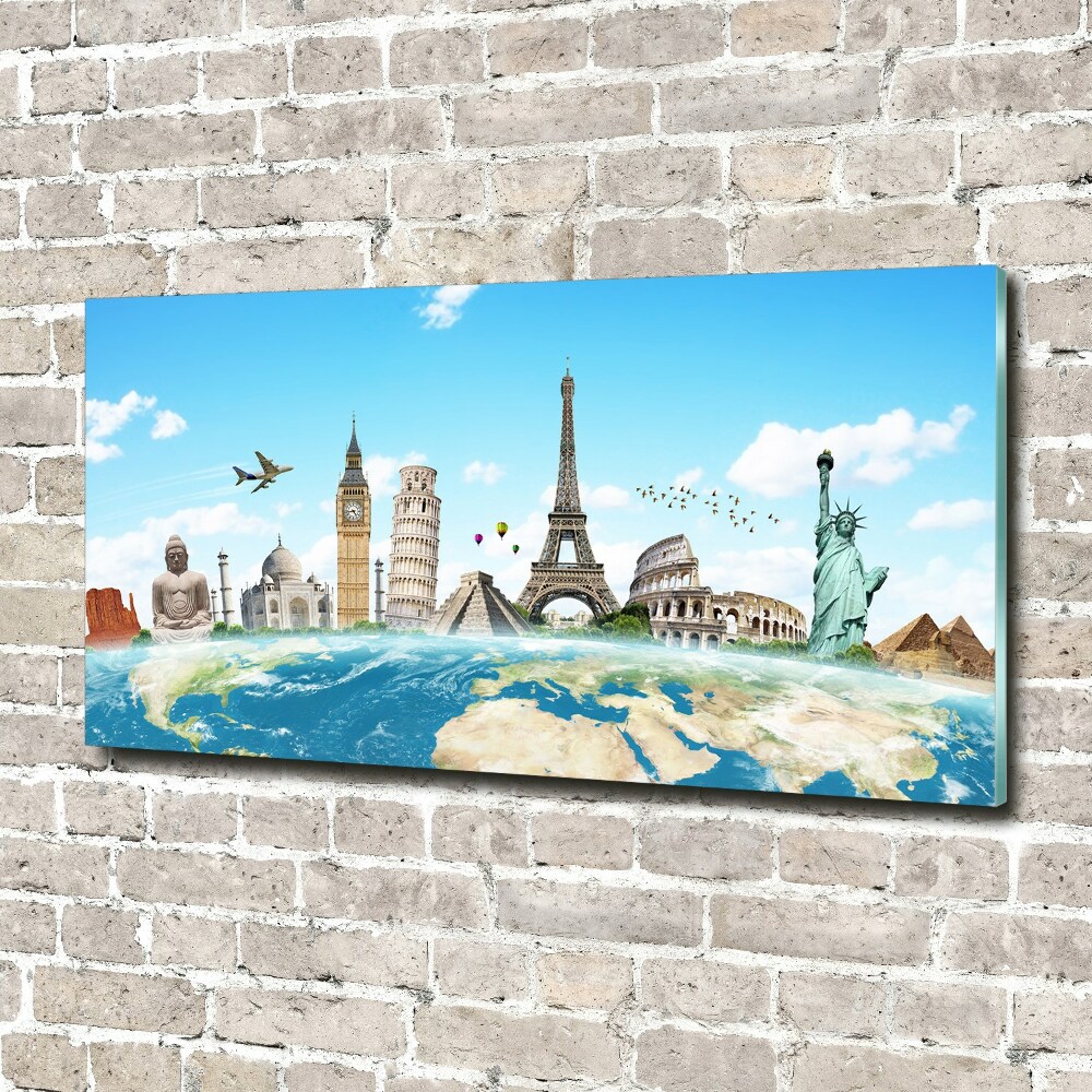 Acrylic wall art World monuments