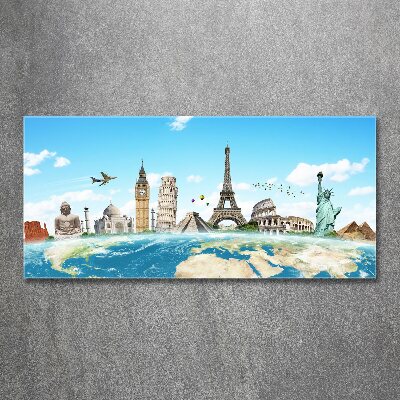 Acrylic wall art World monuments