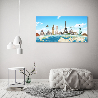 Acrylic wall art World monuments