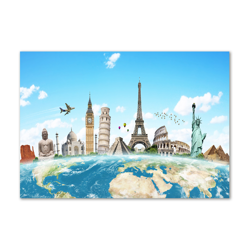 Acrylic wall art World monuments