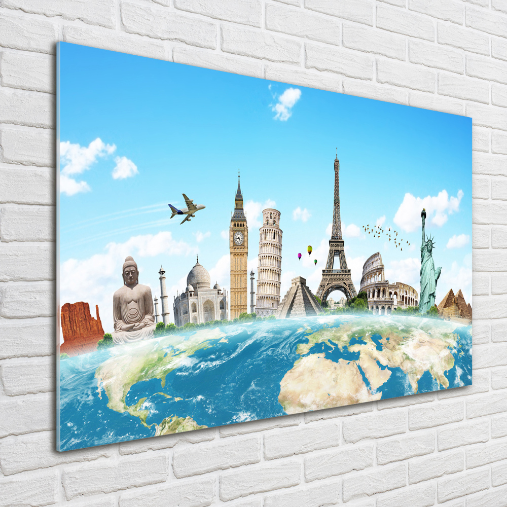 Acrylic wall art World monuments