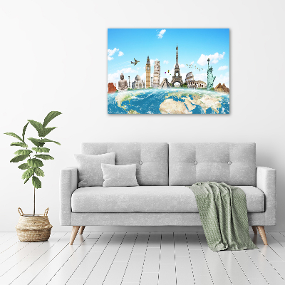 Acrylic wall art World monuments