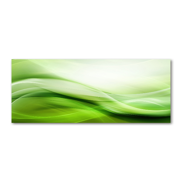 Acrylic wall art Green waves