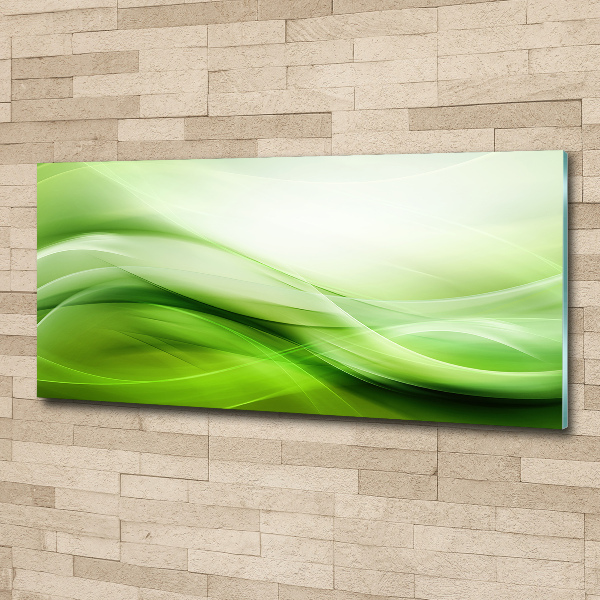 Acrylic wall art Green waves