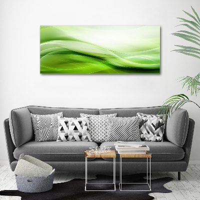 Acrylic wall art Green waves