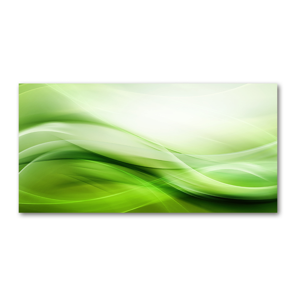 Acrylic wall art Green waves