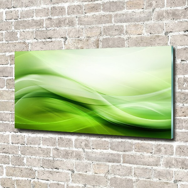 Acrylic wall art Green waves