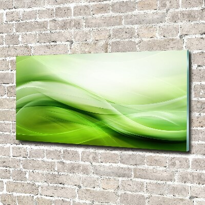 Acrylic wall art Green waves