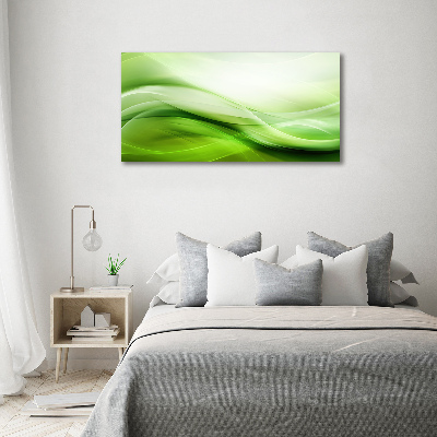 Acrylic wall art Green waves