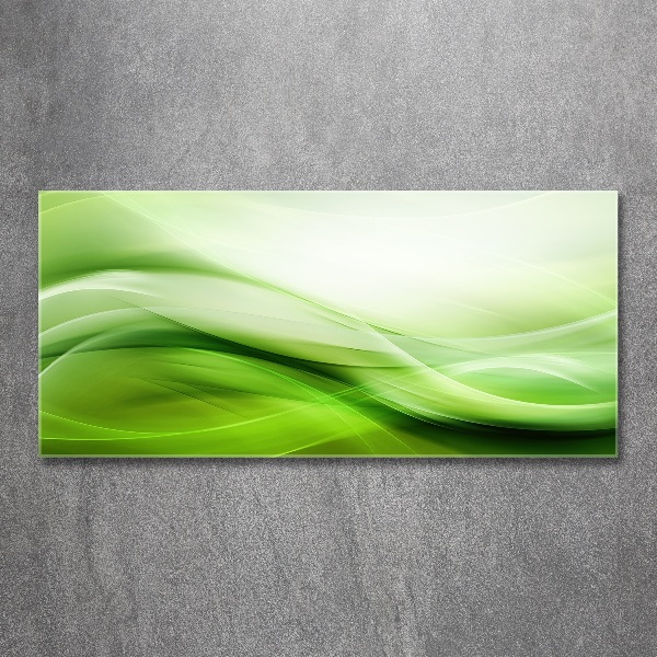 Acrylic wall art Green waves