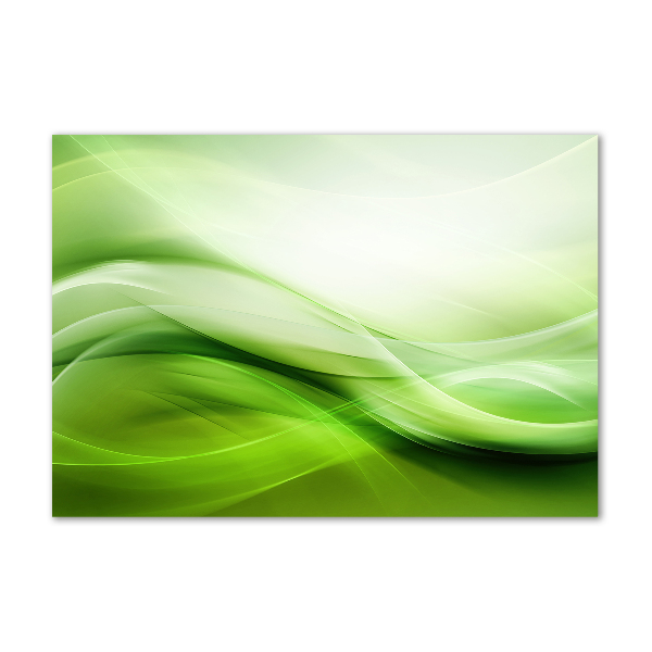 Acrylic wall art Green waves