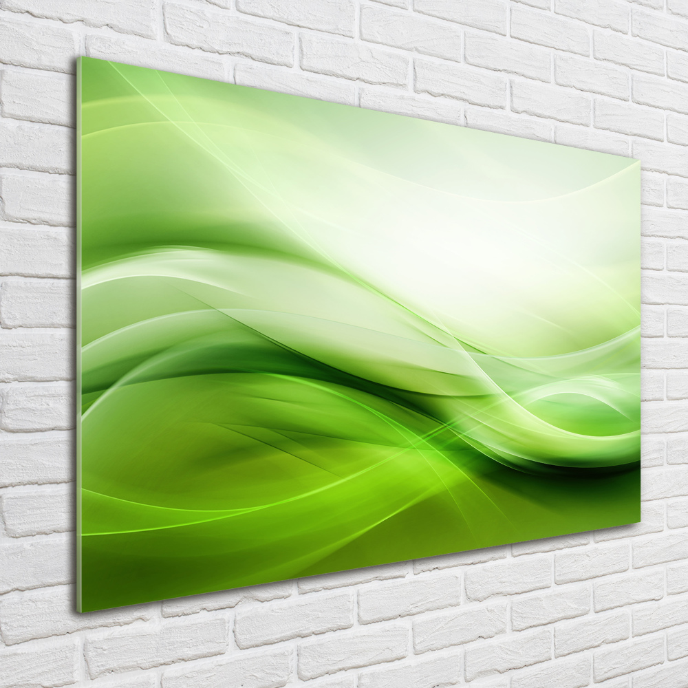 Acrylic wall art Green waves