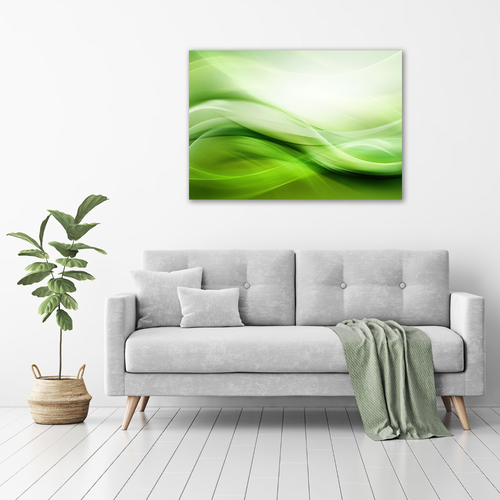 Acrylic wall art Green waves