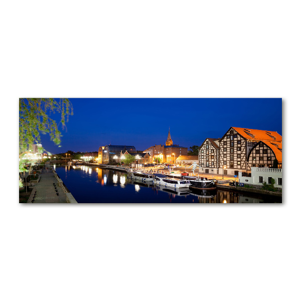 Acrylic print Bydgoszcz at night