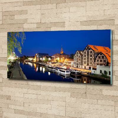 Acrylic print Bydgoszcz at night