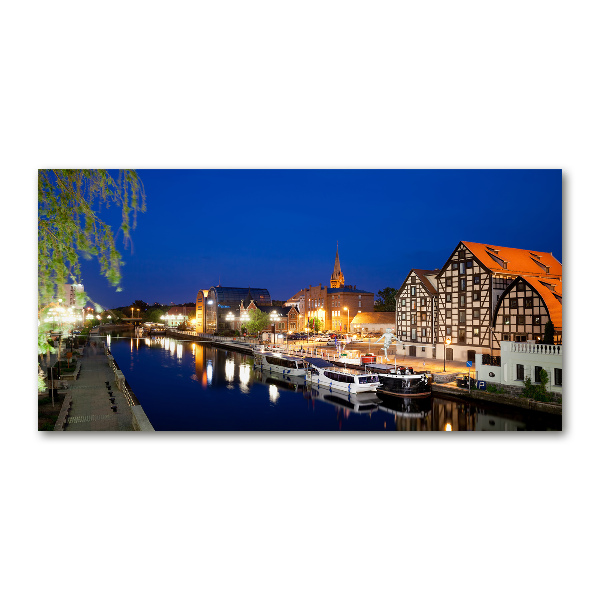 Acrylic print Bydgoszcz at night