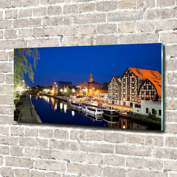 Acrylic print Bydgoszcz at night