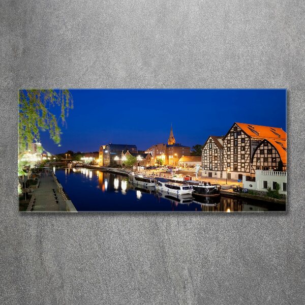 Acrylic print Bydgoszcz at night