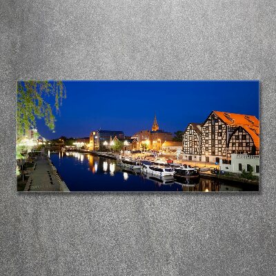 Acrylic print Bydgoszcz at night