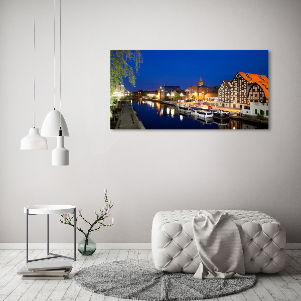 Acrylic print Bydgoszcz at night