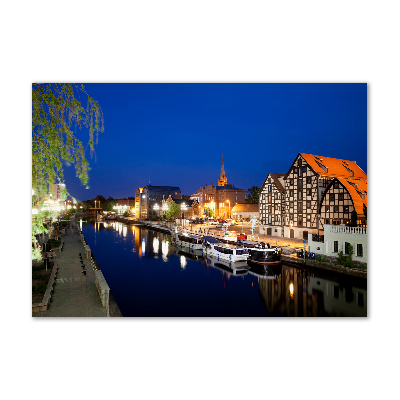 Acrylic print Bydgoszcz at night