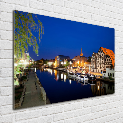 Acrylic print Bydgoszcz at night