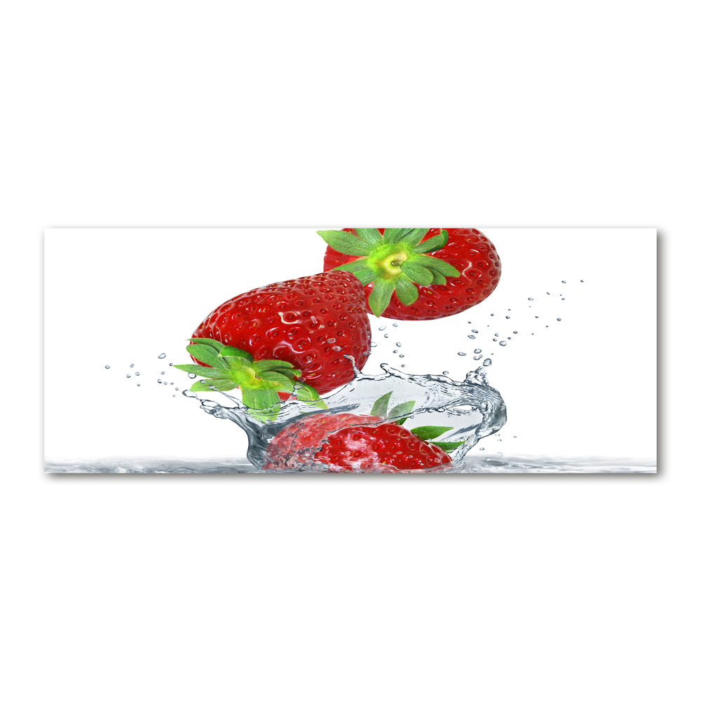 Acrylic wall art Falling strawberries