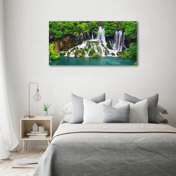 Acrylic wall picture Waterfall in the mountains