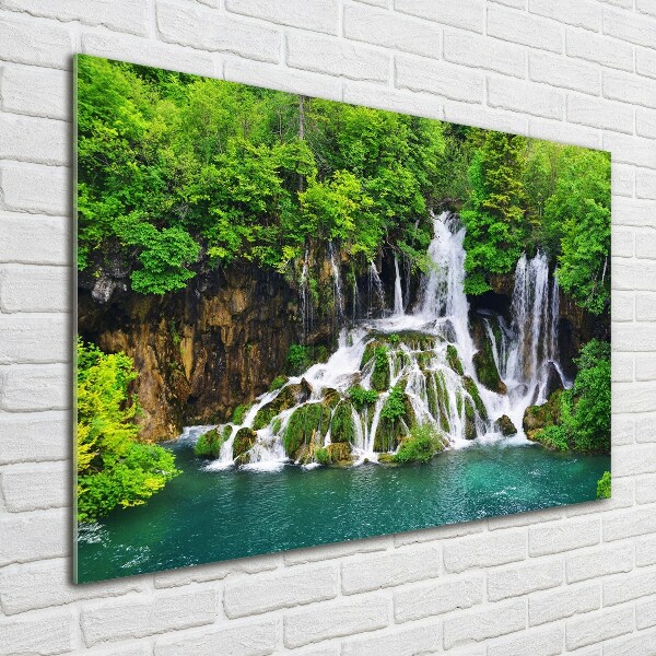 Acrylic wall picture Waterfall in the mountains