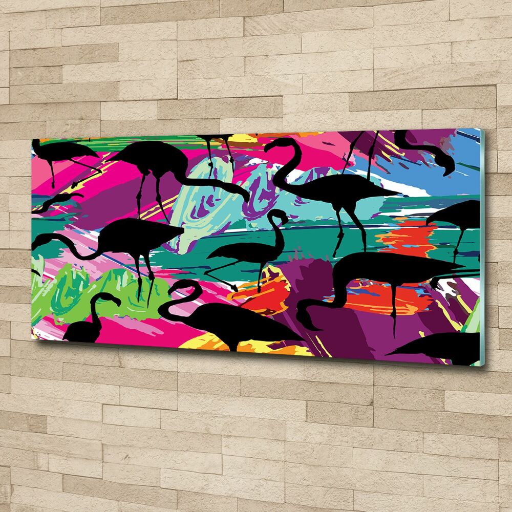 Acrylic wall picture Flamingos