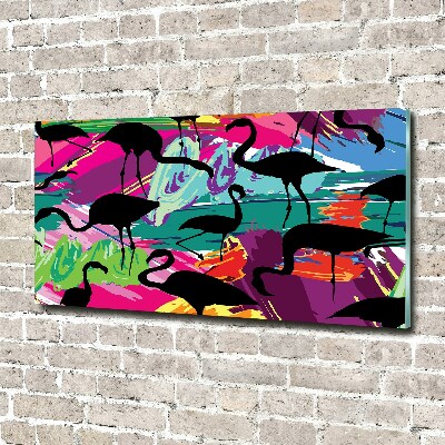 Acrylic wall picture Flamingos