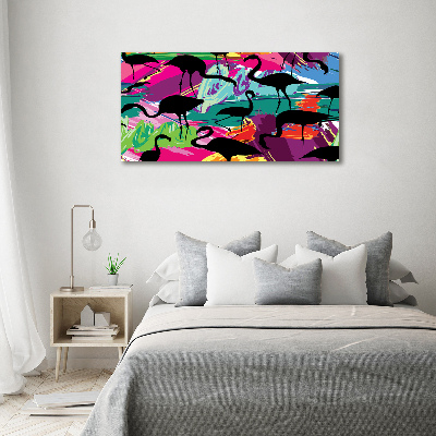 Acrylic wall picture Flamingos