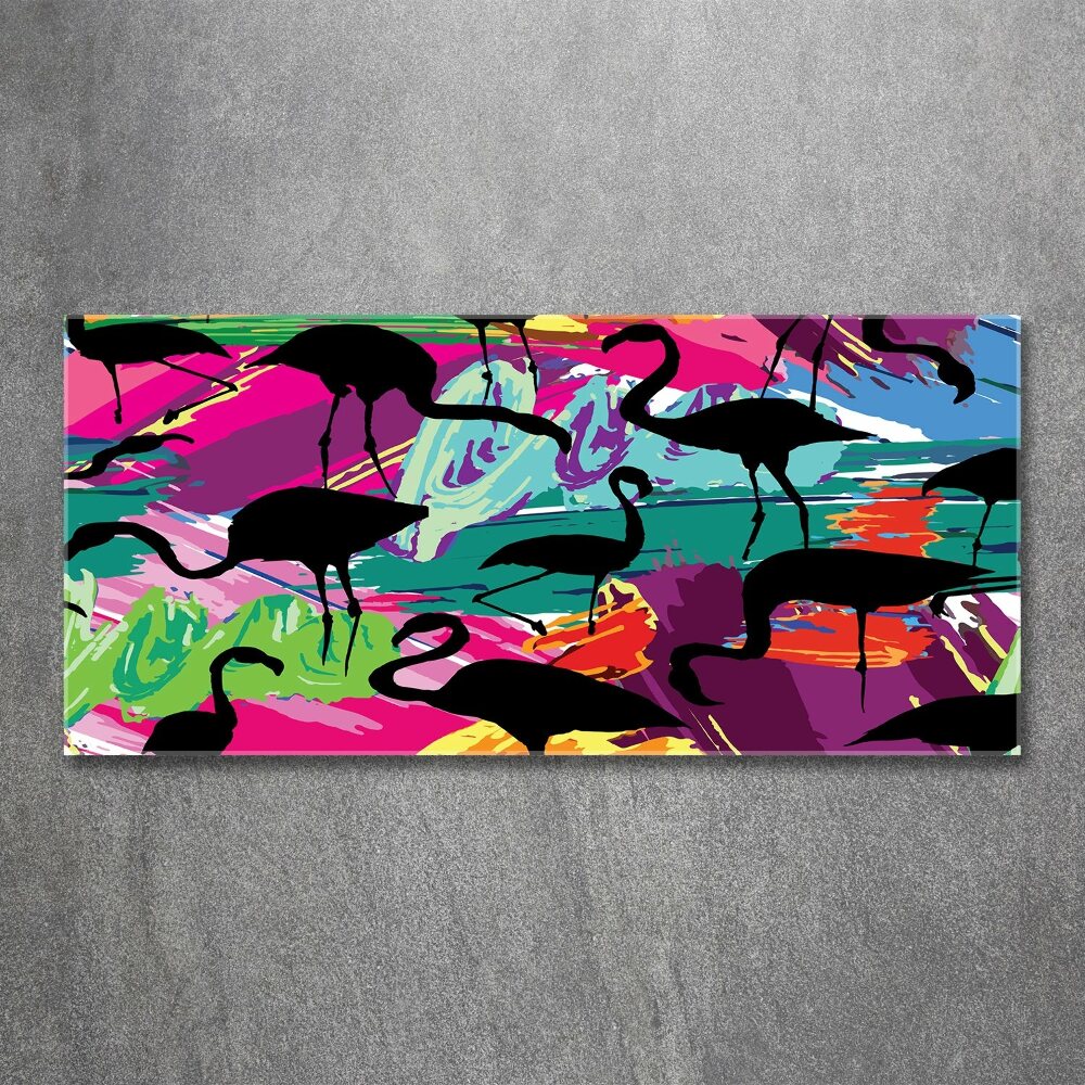 Acrylic wall picture Flamingos