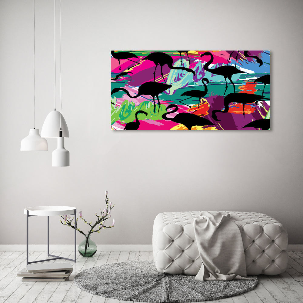 Acrylic wall picture Flamingos