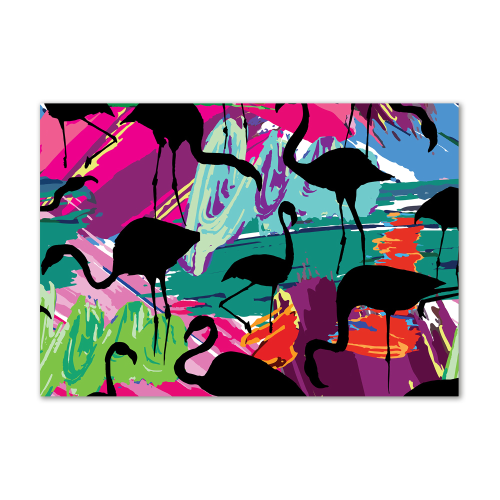 Acrylic wall picture Flamingos