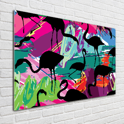 Acrylic wall picture Flamingos