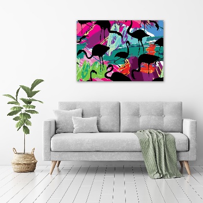 Acrylic wall picture Flamingos