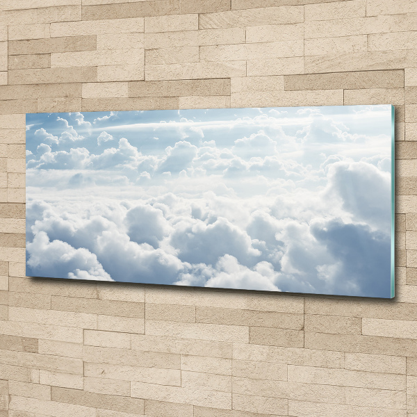 Acrylic wall picture Bird's flight clouds