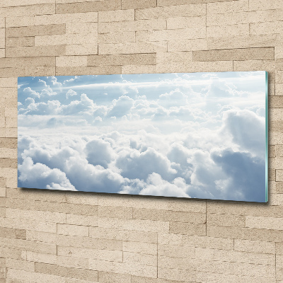 Acrylic wall picture Bird's flight clouds