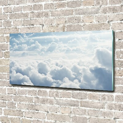 Acrylic wall picture Bird's flight clouds