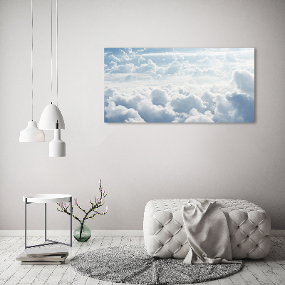 Acrylic wall picture Bird's flight clouds