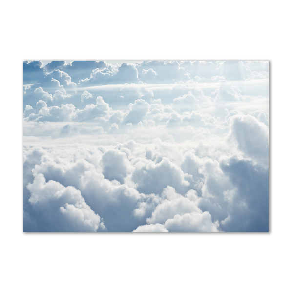 Acrylic wall picture Bird's flight clouds