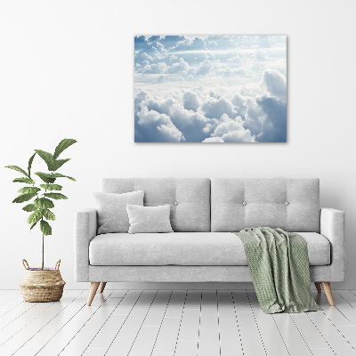 Acrylic wall picture Bird's flight clouds