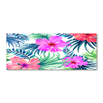 Acrylic wall art Hawaiian flowers